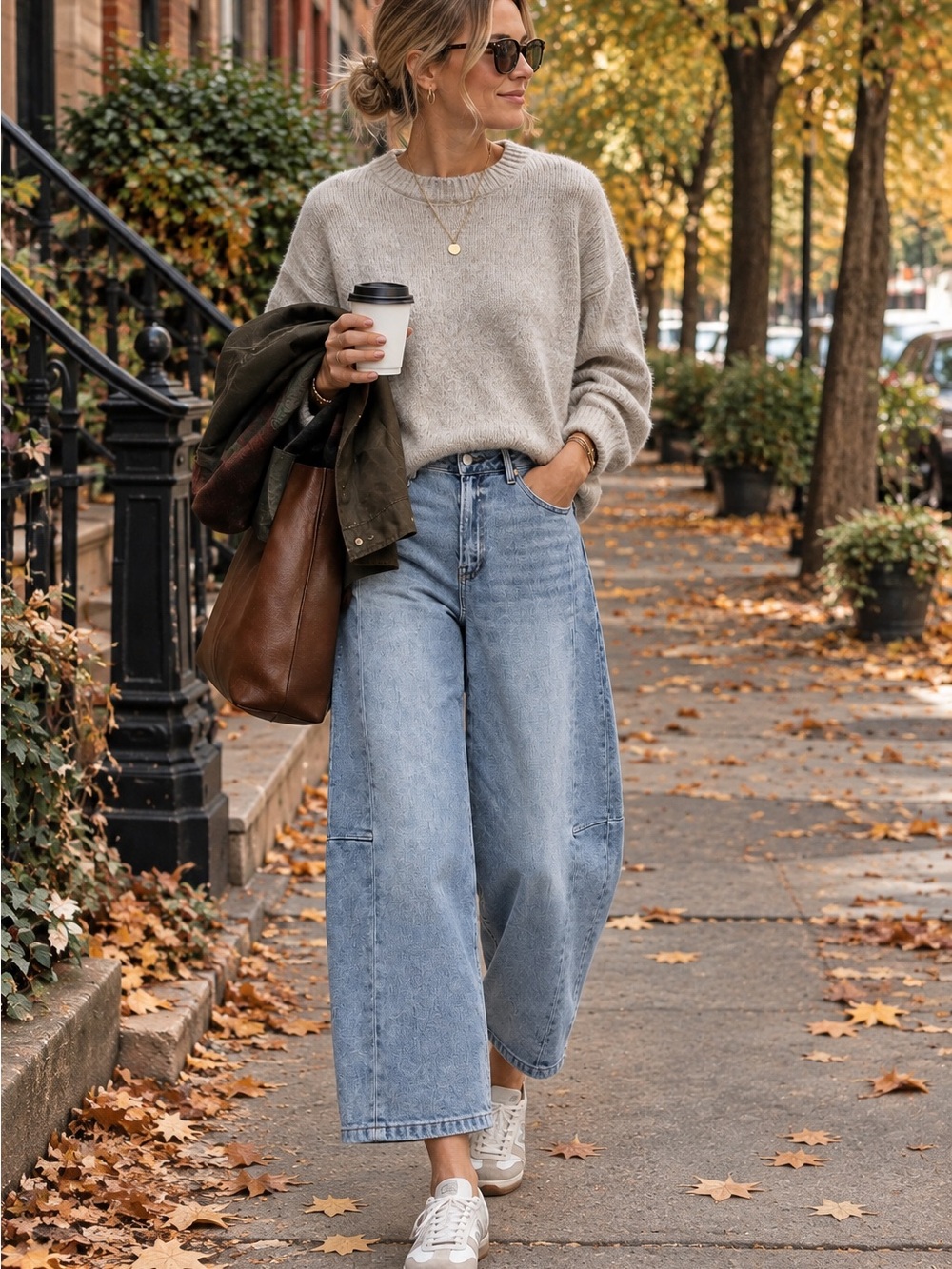 High-Rise Wide-Leg Jeans in Light Blue Wash